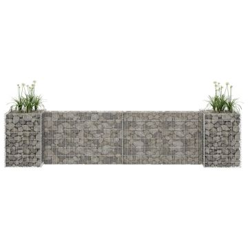 Gossi jardiniera gabion in forma de h, sarma otel, 260 x 40 x 60 cm
