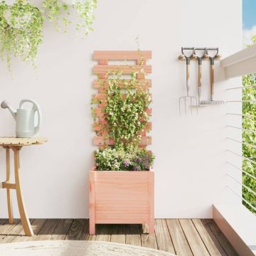 Gossi jardiniera gradina cu raft, 39x39,5x114 cm, lemn masiv douglas