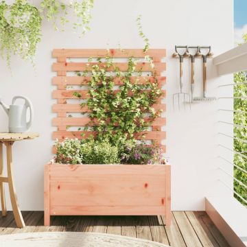 Gossi jardiniera gradina cu raft, 79x39,5x114 cm, lemn masiv douglas