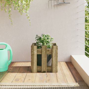 Gossi jardiniera gradina design gard 30x30x30cm lemn de pin impregnat