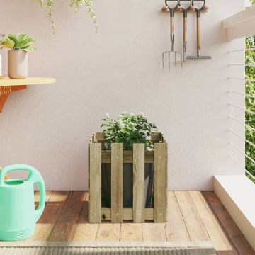 Gossi jardiniera gradina design gard 40x40x40cm lemn de pin impregnat