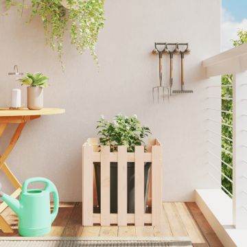 Gossi jardiniera gradina design gard, 50x50x50 cm, lemn masiv de pin