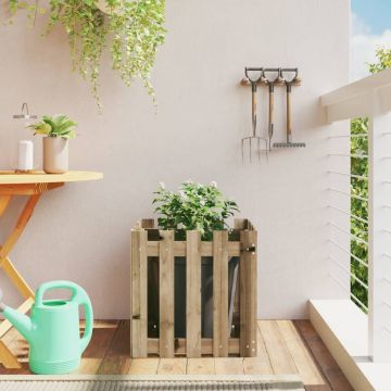 Gossi jardiniera gradina design gard 50x50x50cm lemn de pin impregnat