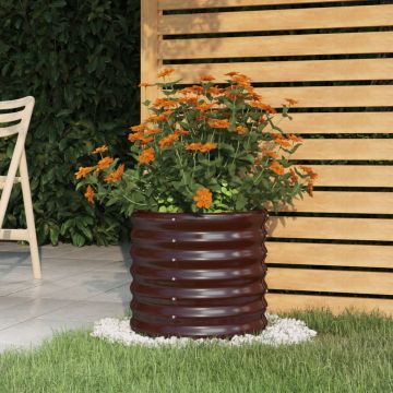 Gossi jardiniera gradina maro 40x40x36 cm otel vopsit electrostatic