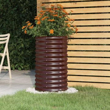 Gossi jardiniera gradina maro 40x40x68 cm otel vopsit electrostatic