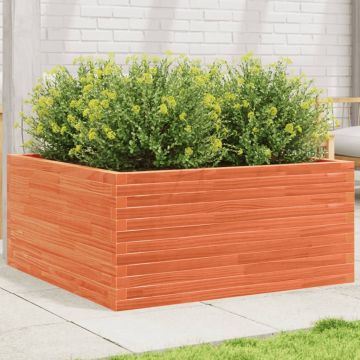 Gossi jardiniera gradina, maro ceruit, 100x100x46 cm, lemn masiv pin