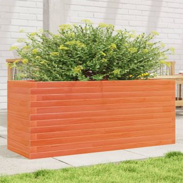 Gossi jardiniera gradina, maro ceruit, 110x40x46 cm, lemn masiv pin
