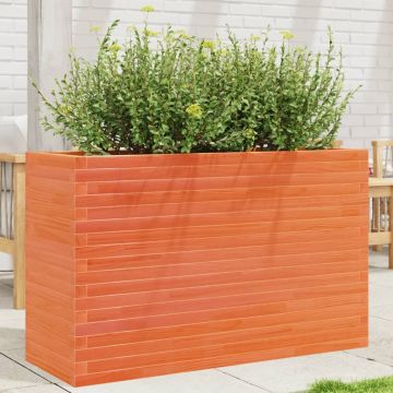 Gossi jardiniera gradina, maro ceruit, 110x40x68,5 cm, lemn masiv pin