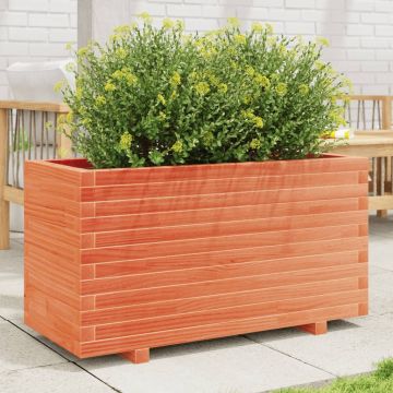 Gossi jardiniera gradina, maro ceruit, 90x40x49,5 cm, lemn masiv pin