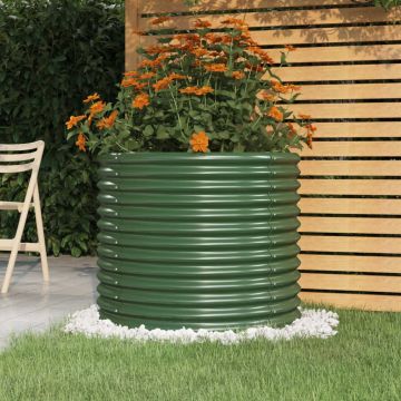 Gossi jardiniera gradina verde 80x80x68 cm otel vopsit electrostatic
