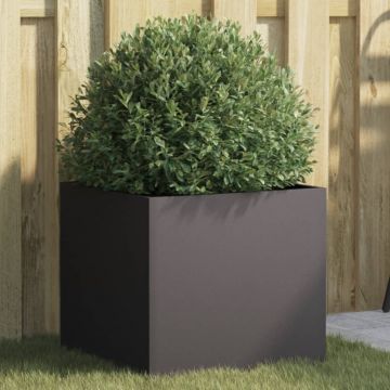 Gossi jardiniera, negru, 42x40x39 cm, otel laminat la rece