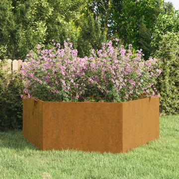 Gossi jardiniera, ruginiu, 138x120x45 cm, otel corten
