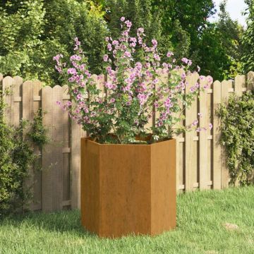 Gossi jardiniera, ruginiu, 40x40x45 cm, otel corten