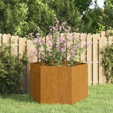 Gossi jardiniera, ruginiu, 60x60x45 cm, otel corten