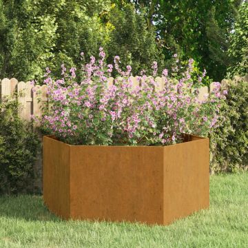 Gossi jardiniera, ruginiu, 90x90x45 cm, otel corten