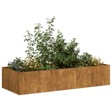 Gossi jardiniera rusty 200x80x40 cm otel pentru intemperii