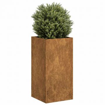 Gossi jardiniera rusty 40x40x80 cm otel pentru intemperii