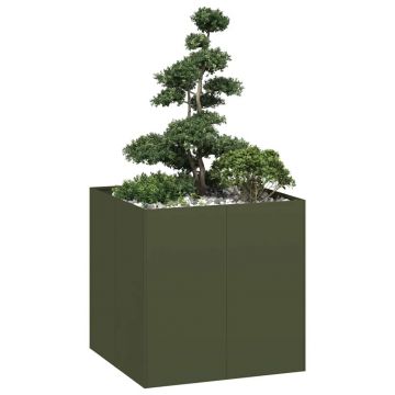 Gossi jardiniera verde masline 80x80x80 cm otel