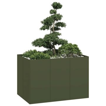 Gossi jardiniera, verde masliniu, 120x80x80 cm, otel