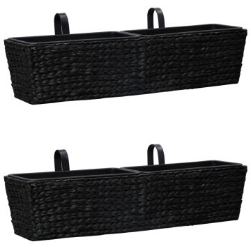 Gossi jardiniere, 2 buc., negru, zambila de apa