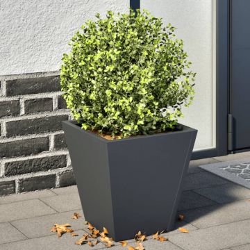 Gossi jardiniere de gradina, 2 buc., antracit, 30x30x30 cm, otel
