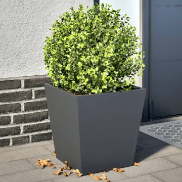 Gossi jardiniere de gradina, 2 buc., antracit, 40x40x40 cm, otel