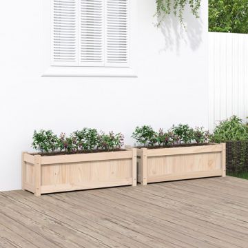 Gossi jardiniere de gradina, 2 buc., lemn masiv de pin