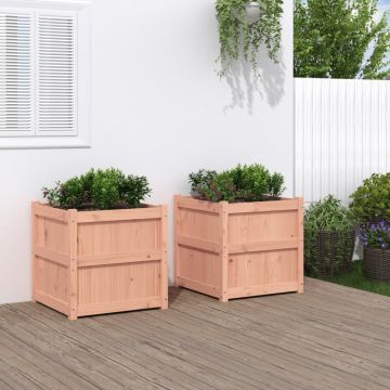 Gossi jardiniere de gradina, 2 buc., lemn masiv douglas