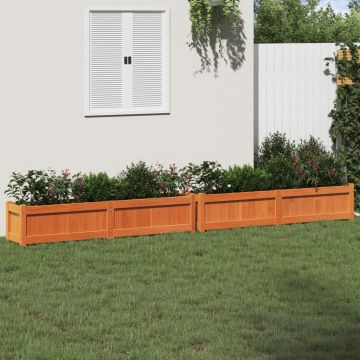 Gossi jardiniere de gradina, 2 buc., maro ceruit, lemn masiv de pin