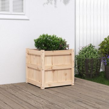 Gossi jardiniere de gradina, 50x50x50 cm, lemn masiv de pin