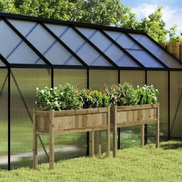 Gossi jardiniere de gradina cu picioare 2 buc. lemn de pin impregnat