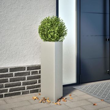 Gossi jardiniere gradina, 2 buc. 30x26x75 cm otel inoxidabil triunghi