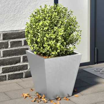 Gossi jardiniere gradina, 2 buc., 30x30x30 cm, otel galvanizat