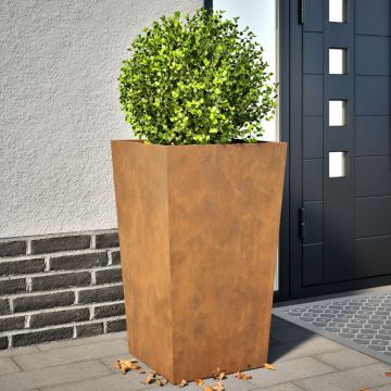 Gossi jardiniere gradina, 2 buc., 45x45x75 cm, otel corten