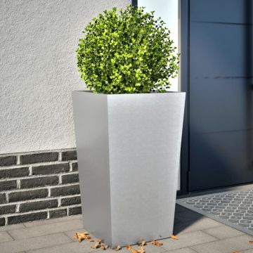 Gossi jardiniere gradina, 2 buc., 45x45x75 cm, otel galvanizat