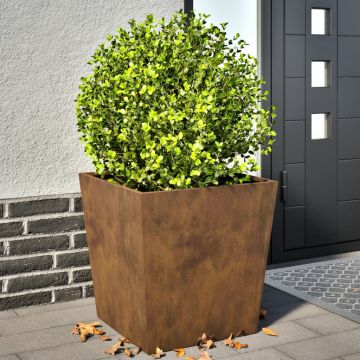 Gossi jardiniere gradina, 2 buc., 50x50x50 cm, otel corten