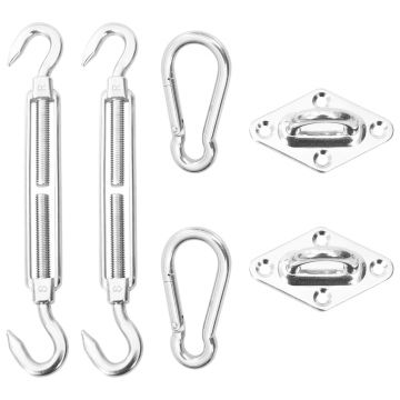 Gossi kit accesorii de montaj parasolar, 6 piese, otel inoxidabil