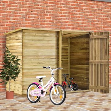 Gossi magazie de gradina de bicicleta, 232x110x170 cm, pin tratat