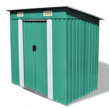 Gossi magazie de gradina din metal verde