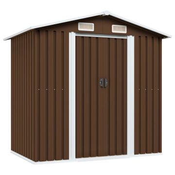 Gossi magazie de gradina, maro, 204 x 132 x 186 cm, otel