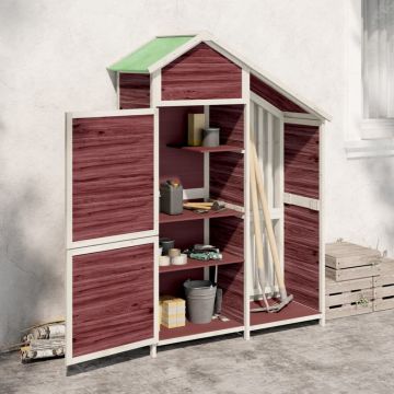 Gossi magazie de unelte gradina cafeniu 120x53,5x170cm lemn masiv pin