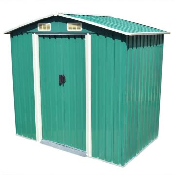 Gossi magazie metalica de gradina, 204 x 132 x 186 cm, verde