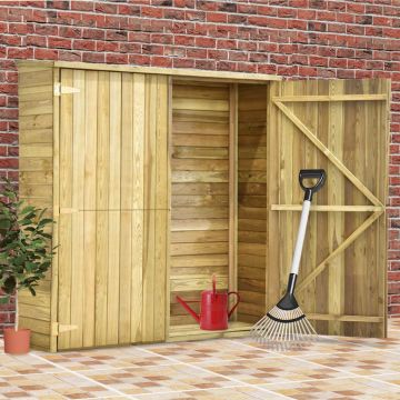 Gossi magazie unelte de gradina, 163x50x171 cm, lemn pin tratat