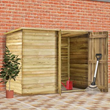 Gossi magazie unelte de gradina, 232x110x170 cm, lemn pin tratat