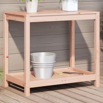 Gossi masa de plantare cu raft, 82,5x50x75 cm, lemn masiv douglas