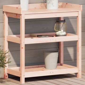 Gossi masa de plantare cu rafturi 82,5x45x86,5 cm lemn masiv douglas