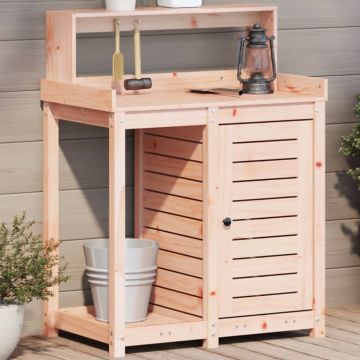 Gossi masa de plantare cu rafturi 82,5x50x109,5 cm lemn masiv douglas