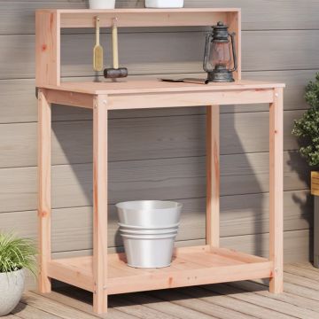 Gossi masa de plantare cu rafturi 82,5x50x109,5 cm lemn masiv douglas