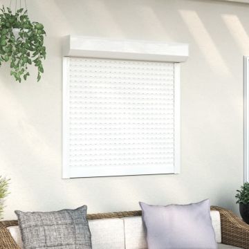 Gossi oblon rulant, alb, 100 x 100 cm, aluminiu
