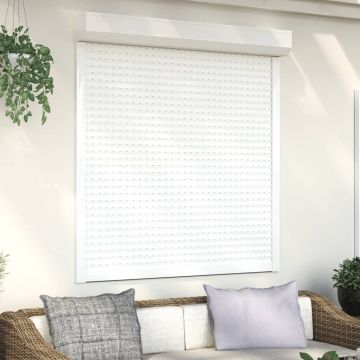 Gossi oblon rulant, alb, 130 x 140 cm, aluminiu